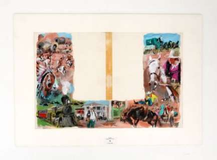 Beuville Georges Illustration... | BEUVILLE Georges Illustration avec des scènes du Far... | Vermot et Associés