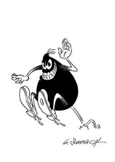 Cattivik - Giorgio Sommacal - illustrazione originale - Page volante - EO | Catawiki