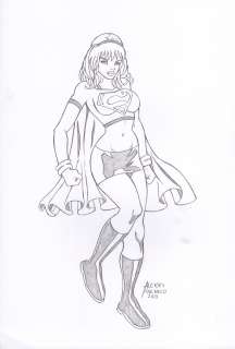 Alcides Pacheco | Supergirl Animated Pinup | Abel Original Art