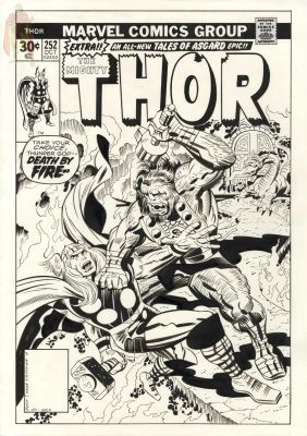 Michael Maikowsky | Thor 252 Cover Recreation By Michael Maikowsky After Jack Kirby | ComicArtFans Classifieds