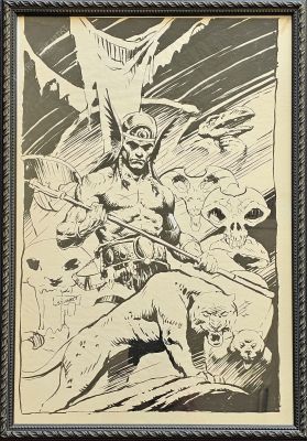 Sandy Plunkett | Conan the Barbarian 251 Cover Study | ComicArtFans Classifieds