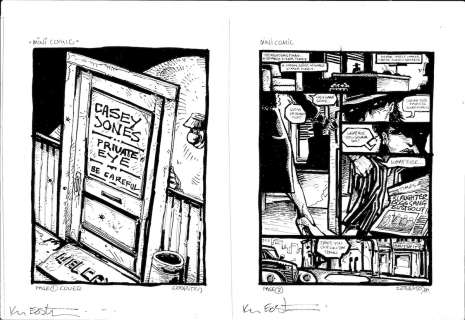 Kevin Eastman - Layouts For Mirage Mini Comic – Casey Private Eye