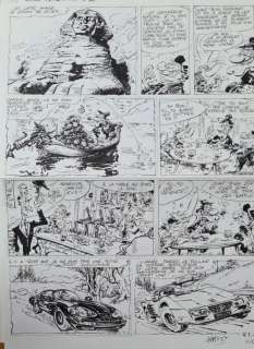 Lot 807 - MARC HARDY ‘PIERRE TOMBAL’ ORIGINAL INDIA INK PLATE, 49.5 X 36.5 CM.