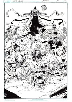 Farid Karami | Avengers Splash Page Kang, Marvel Zombies Wolverine Spider-Man Hulk - Issue 30 | ComicArtFans Classifieds