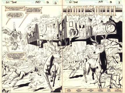 Chip Wallace, Chris Batista - g. I. Joe, a real american hero #140 pgs. 2 & 3 - ‘goin‘ south‘ titlle splash dps - 1993