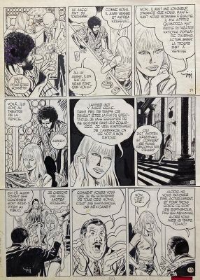 Robert Gigi (Encrage), Claude Moliterni (Scénariste) | Robert Gigi - Gigi, Scarlett Dream#4, Ombres sur Venise, planche n°11 refusée, 1980. | 2DGalleries
