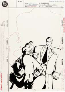 "BATMAN ADVENTURES" VOL. 1 #8 COMIC BOOK COVER ORIGINAL ART BY MIKE PAROBECK. | Hake’s