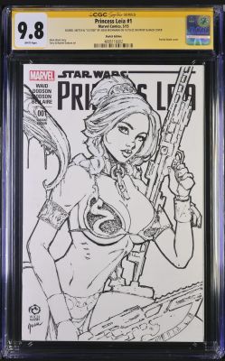 Jesse Wichmann | Princess Leia #1 CGC 9.8 Original Art Sketch cover by Jesse Wichmann | Raremarq (Buy It Now)