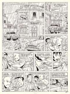 Michel CONSTANT (né en... - Lot 64 - Mauro Caldi - Les voleurs de Ferrari Encre de Chine...