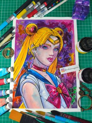 Robson Aguiar | Sailor Moon Watercolor by Robson Aguiar | Raremarq (Buy It Now)