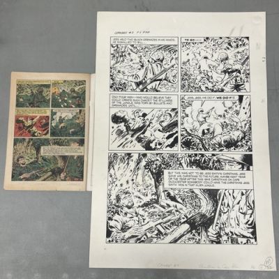 Original Comic Art Sam Glanzman Combat #7 Pg 32 Dell 1963 WWII Golden Age Legend