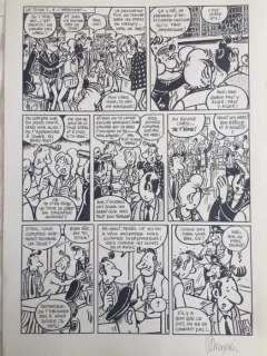 Lucien 7 - Planche originale (p.53) - Ricky chez les Ricains - (1997) | Catawiki