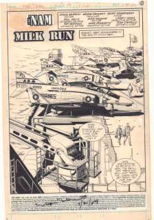 Geof Isherwood, Wayne Vansant - the ‘nam #19 p. 1 - ‘milk run‘ title splash - 1988 signed