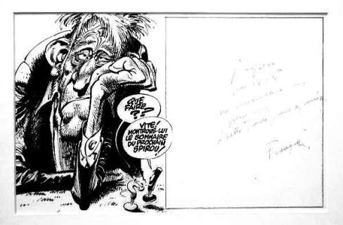 FRANQUIN. " Grande gueule déprimée ". Encre de Chine noire sur papier, | Tessier Sarrou