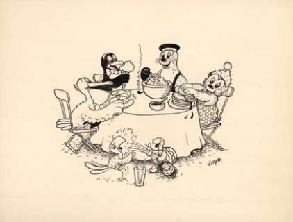 Lot 28 - Vilhelm HANSEN (1900-1992) - Petzi - Sans titre 1 Encre de…