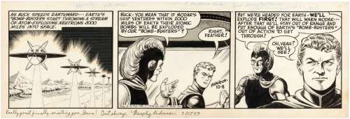 BUCK ROGERS 1948 DAILY STRIP ORIGINAL ART BY MURPHY ANDERSON. | Hake’s