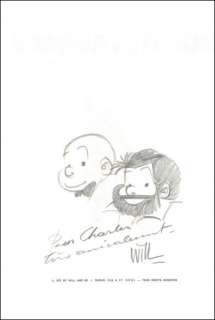 Will. Dessin dédicacé Tif et Tondu | BDEnchères