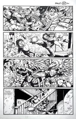 Kevin Eastman, Simon Bisley, Eric Talbot (Encrage) | Kevin Eastman’s RONINBEBOP - The Very Angry Seven - Heavy Metal, 1996 - KEVIN EASTMAN SIMON BISLEY ERIC TALBOT | 2DGalleries