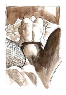  - Sergio Bleda Painted original artwork - Ready For Pleasure - Hand Signed  