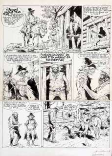 Hermann | Comanche, planche n°13 Ã  l’encre de Chine de l’Ã… | Banque Dessinée