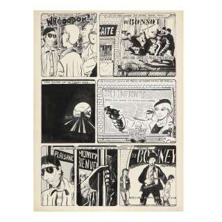 GOLO (Nadaud Guy) (né en 1942) " Rampeau ! ". Planche originale N°3 pour le tome 2 de la série parue aux Editions Futuropolis en 1987. | Tajan