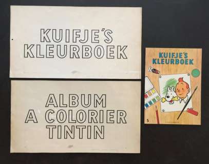 Tintin - Lettrages originaux Casterman pour les albums Ã  colorier Tintin - EO - (1960) | Catawiki