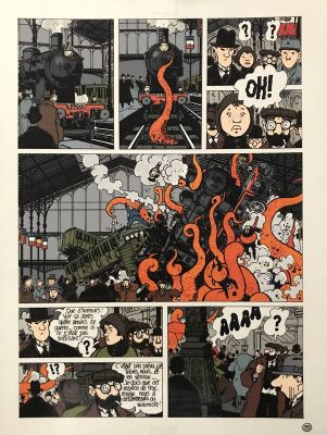 Jacques Tardi, Anne Delobel (Couleurs) | 1985 - Adèle Blanc-Sec : Le Noyé à Deux Têtes | 2DGalleries