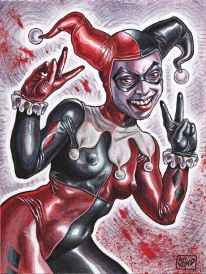 Ohud Khedr | Harley Quinn Acrylic Illustration | Raremarq (Buy It Now)
