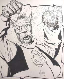Green Lantern - Joe Jusko - G’Nort drawing - Trading Card Art - Art original - (2010) | Catawiki