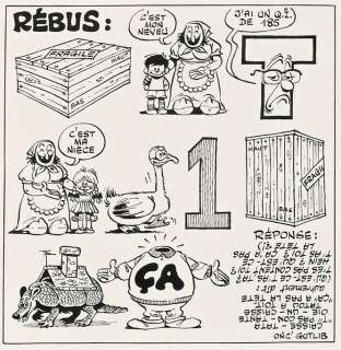 Gotlib (Marcel Gotlieb,... | GOTLIB (Marcel Gotlieb, 1934-2016) Le rébus. Illustration... | Coutau Bégarie