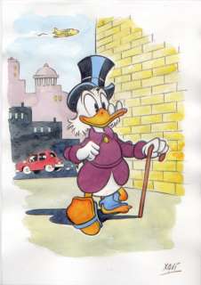Characters Disney - Original drawing - Scrooge street - EO - (2018) | Catawiki