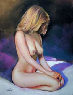 Domingo Ãlvarez GÃ³mez - Dibujo al pastel - Desnudo - Un travail unique - (2019) | Catawiki