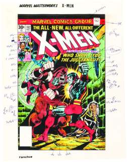 X-MEN #102 STORY COLOR GUIDES FOR MARVEL MASTERWORKS (ANDY YANCHUS COLORIST) | Hake’s