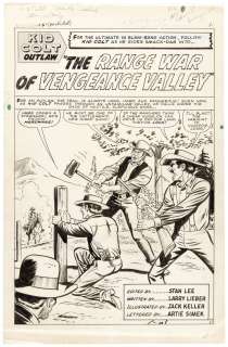 KID COLT OUTLAW 129 ORIGINAL ART 15 PAGE NEAR COMPLETE STORY BY JACK KELLER. | Hake’s