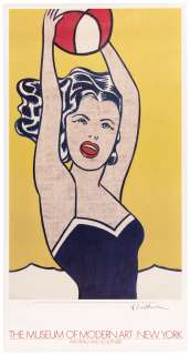 ROY LICHTENSTEIN SIGNED "GIRL WITH BALL" MUSEUM OF MODERN ART PRINT. | Hake’s