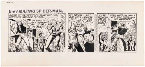 THE AMAZING SPIDER-MAN 1980 DAILY STRIP ORIGINAL ART BY JOHN ROMITA. | Hake’s