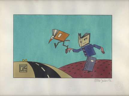 Swarte Joost (Né En 1947) | SWARTE Joost Dessin pour une carte téléphone "Mini Presse Messe, Mainz | Aponem