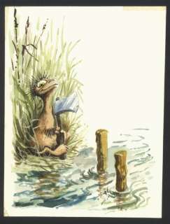 Dulieu, Jean | Original watercolour of Krakras from Paulus the woodgnome  - (1960s) | Catawiki