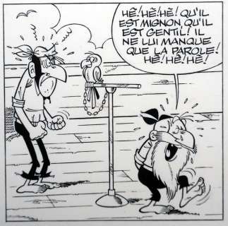 Remacle, Marcel - Originele pagina (p.1) - Ouwe Niek en Zwartbaard 20 - De papegaai / Le perroquet (1976) | Catawiki