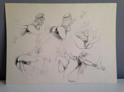 Fisting - Disegno Originale firmato - Page volante | Catawiki