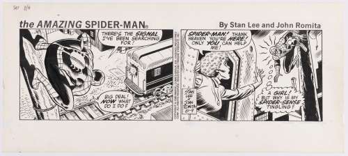 THE AMAZING SPIDER-MAN 1980 DAILY STRIP ORIGINAL ART BY JOHN ROMITA SR. | Hake’s