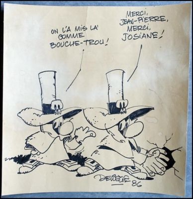 Lot 353 - Deliège. Illustration originale Krostons | BDEnchères