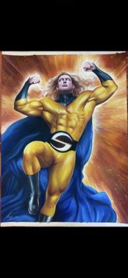 2021 Marvel Unbound Original Art of Sentry by Fred Ian. 1/1 | eBay US