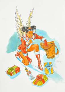 Meynet | FÉLIX PIN UP AILÉE 1. Encre de Chine et encres de couleurs pour | Coutau Bégarie