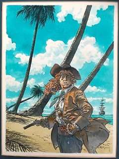 Hermann   - Le Diable des sept Mers / De Duivel der zeven Zeeën - Aquarelle originale sur papier aquarelle épais - (2008) | Catawiki