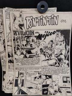 12 dibujos originales, R.Beyloc. completo Rin-tin-tin, 46cm x 33cm