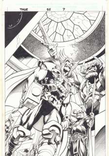 Alan Davis, Robin Riggs - thor #58 p. 7 - thor splash - 2003 signed