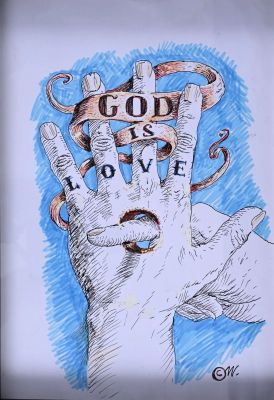 Winshluss (Vincent Paronnaud, Né En 1970 | Lot 194 : "God is love" | Millon