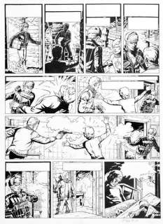 De Moor (Bob) | Lefranc, planche n°37 Ã  l’encre de Chine de l’é… | Banque Dessinée