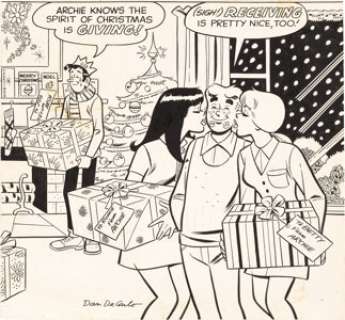 Dan Decarlo - | Archie Giant Series Magazine #181 "Archie’s Christmas Love-In" Cover Original Art (Archie, 1971). | Heritage